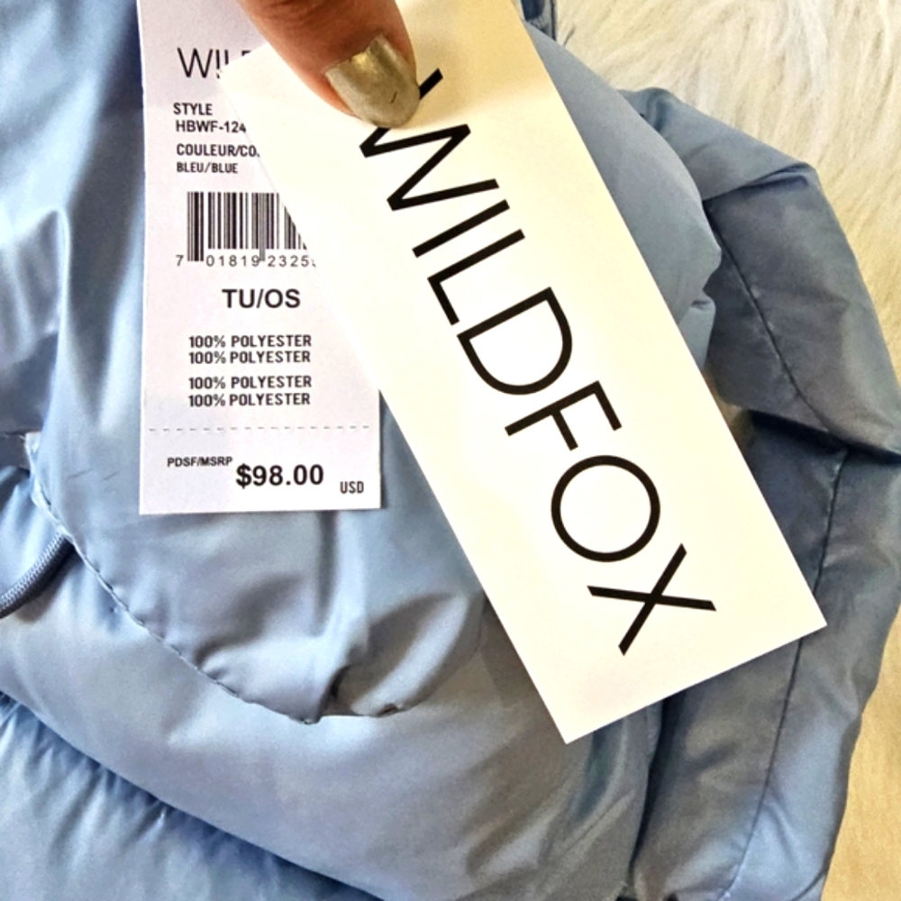 Wildfox Light Blue Puffer Backpack - Picture 4 of 6